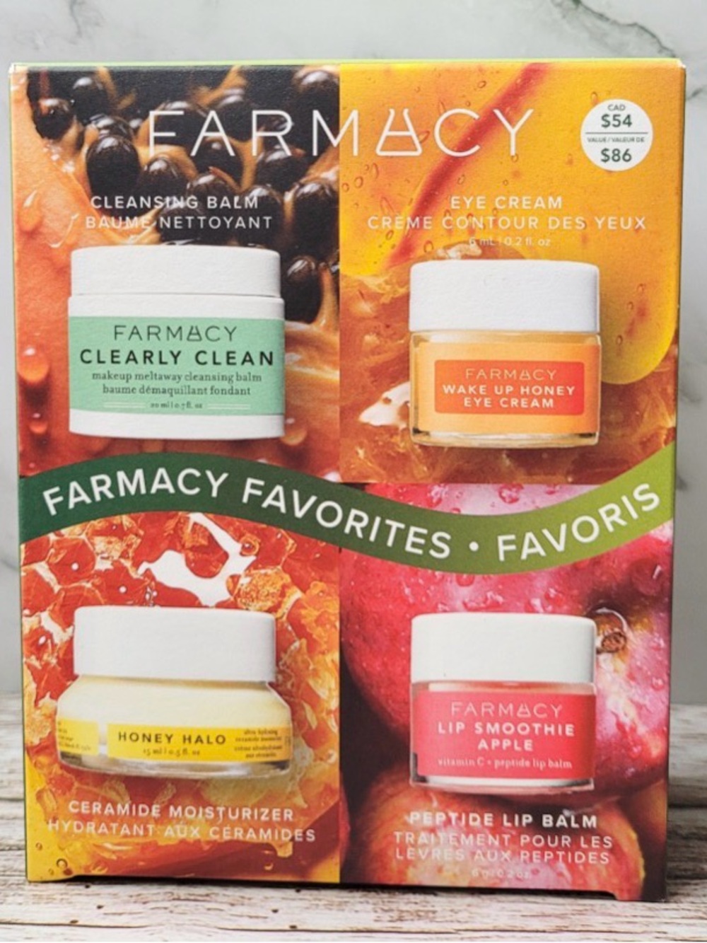 Farmacy Favourites • Clearly Clean, Wake Up Honey, Honey Halo, Lip Smoothie